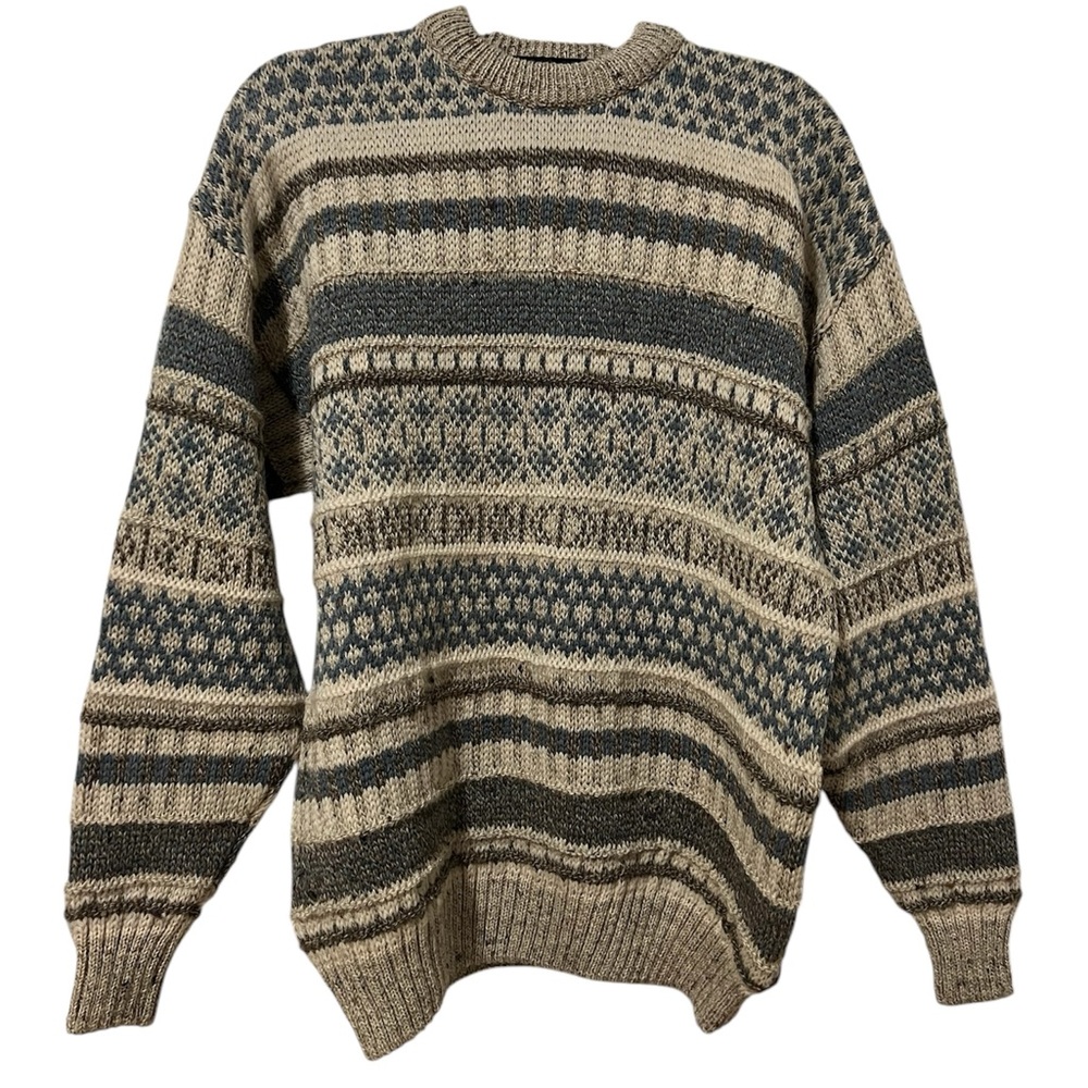 NWT Vintage Thomas Keeling Wool Knit Crewneck Jumper Sweater Cabincore (Size M)